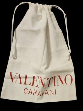 Valentino Garavani Roman Stud Locò White Drawstring Dust Bag Handbag Travel Tote